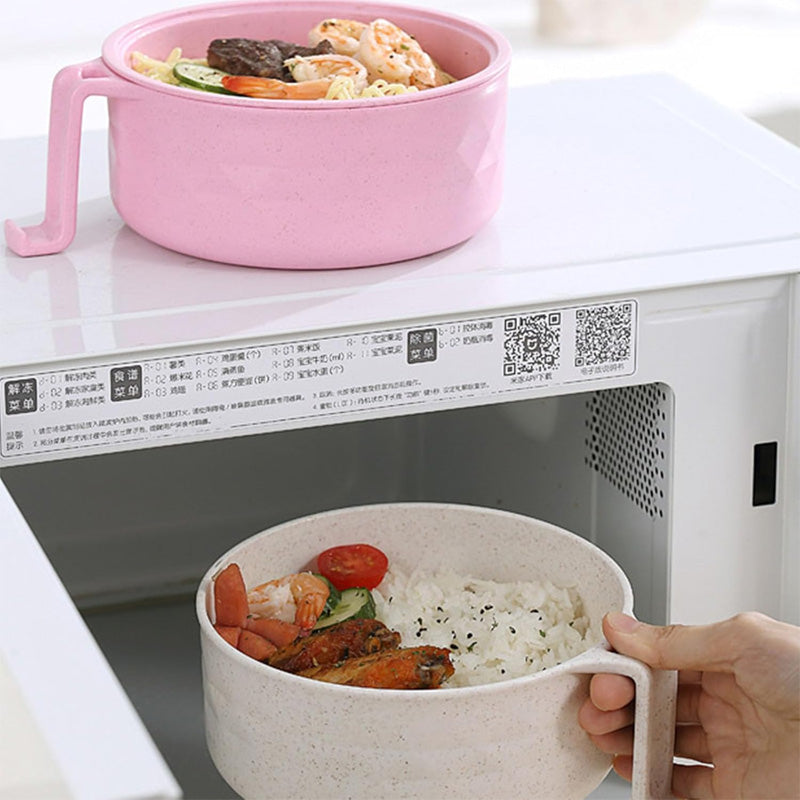 SavorCup | Magnetron Ramen Kom met Deksel & Handvatten - Instant Noodle Cooker, BPA-vrij