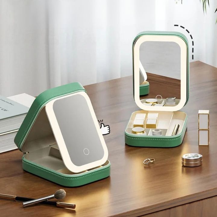 GlowVault | Draagbare cosmeticatas met LED spiegel voor make-up organisatie & reizen