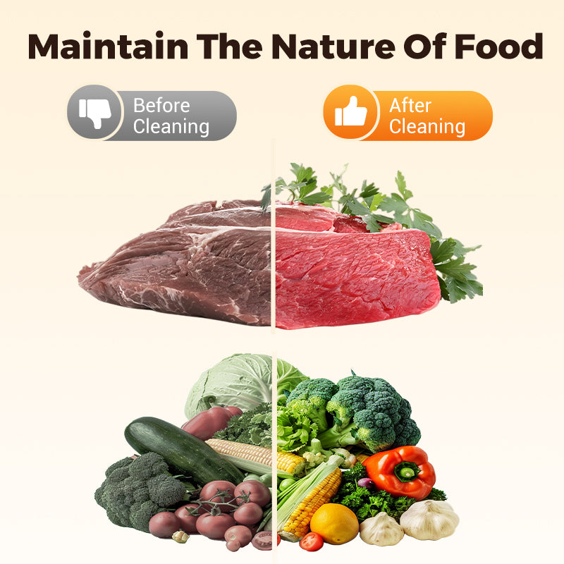 Freshora | Draagbare USB-voedselzuiveraar – Verwijdert pesticiden en bacteriën