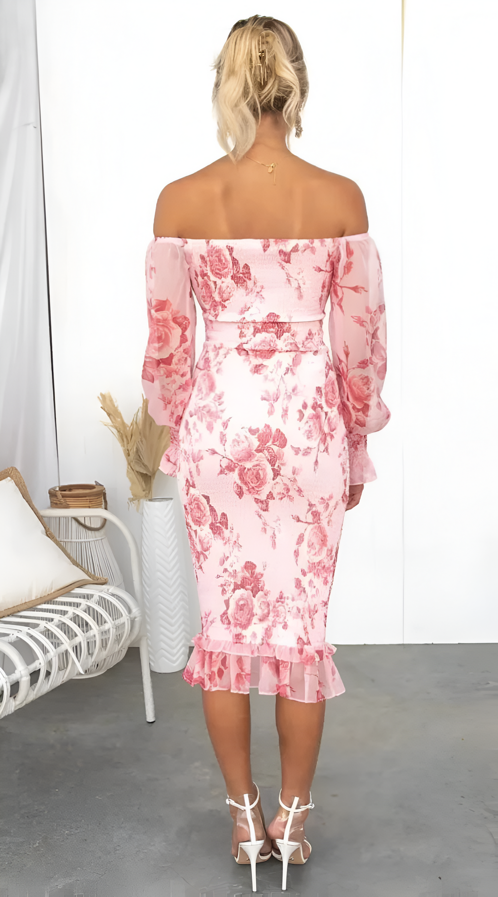 Ziri | Bloemenprint midi-jurk voor dames – Elegante, casual zomerjurk