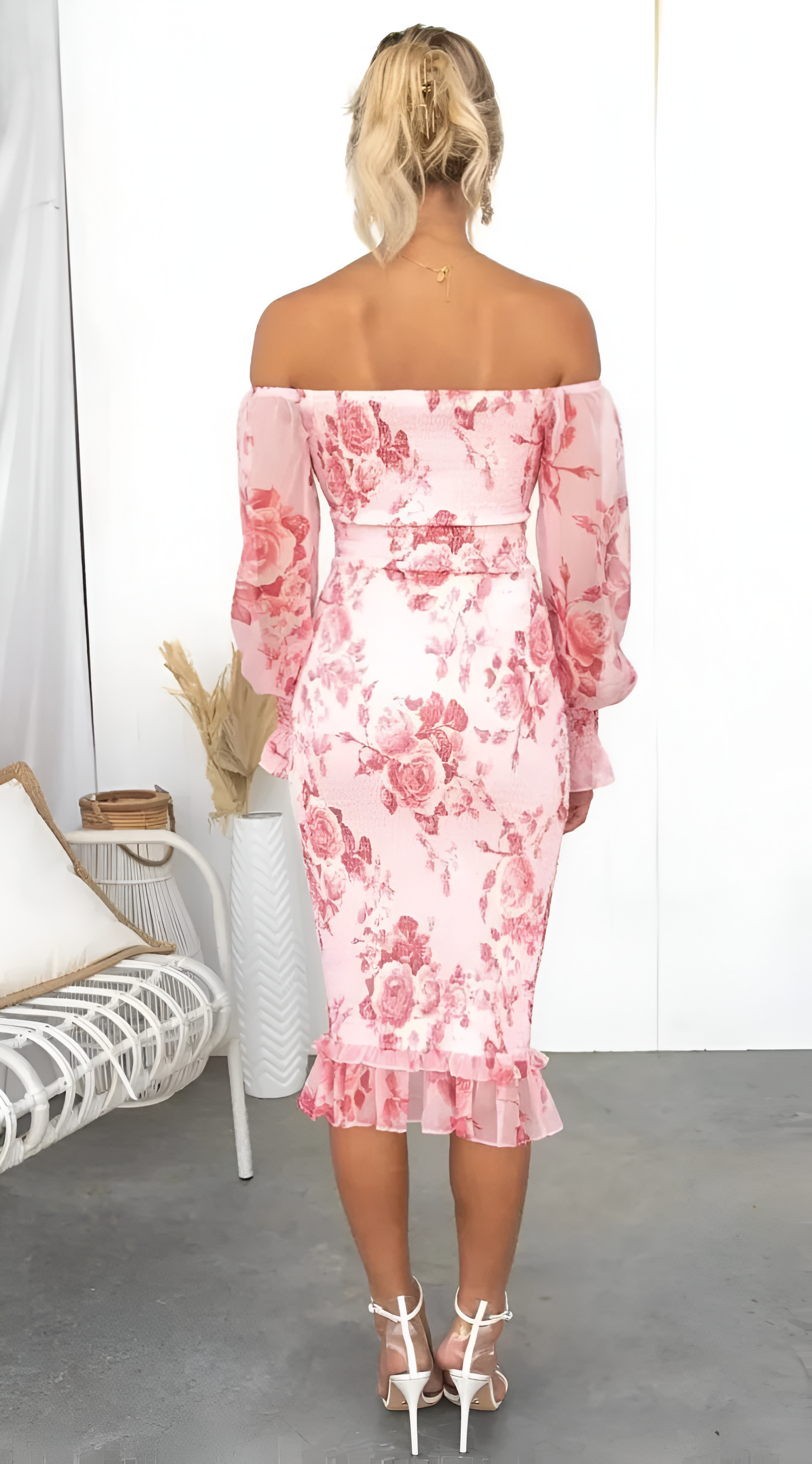 Ziri | Bloemenprint midi-jurk voor dames – Elegante, casual zomerjurk