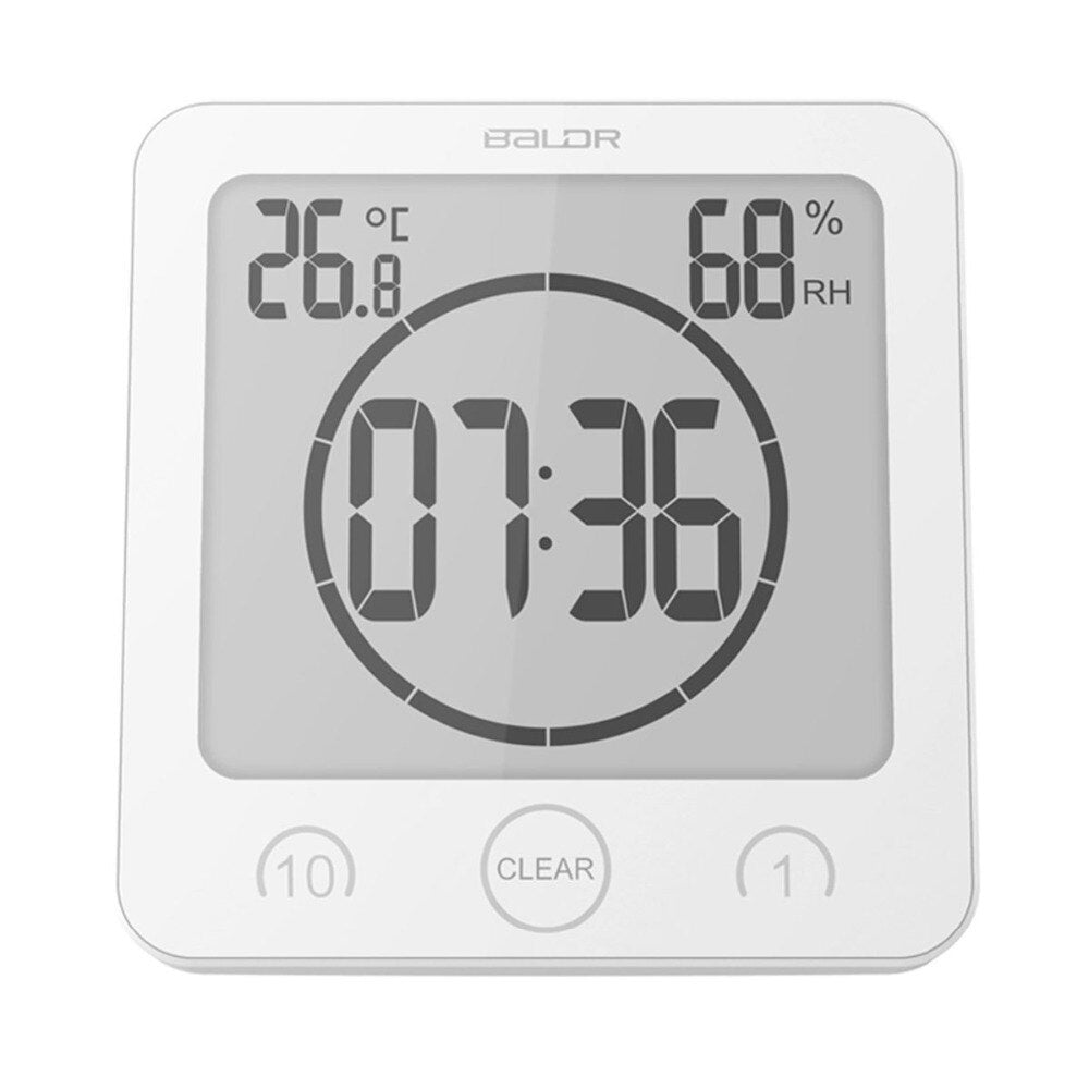 DripTick | Waterdichte doucheklok - digitale badkamertimer voor wandmontage met zuignap