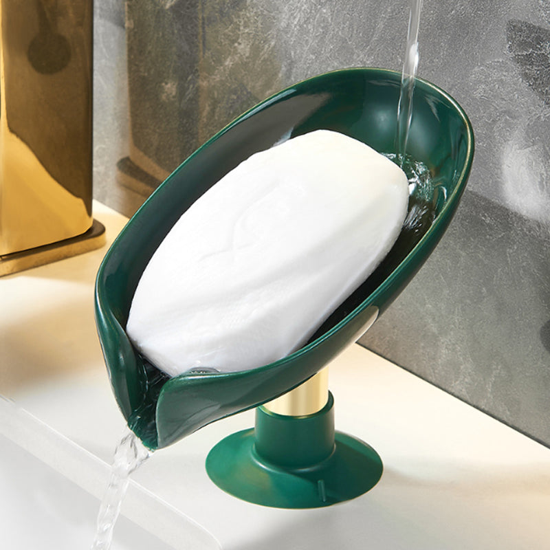 SoapLeaf | Bladvormige zeepbakje met zuignap – Afdruiprek voor badkamer en keuken