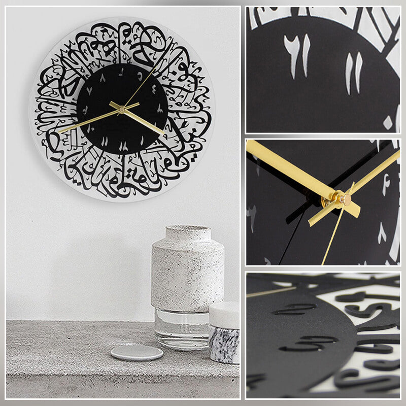 GleamTime | Wandklok met acrylspiegel – Stille, stijlvolle, moderne decoratieve klok voor thuis en op kantoor