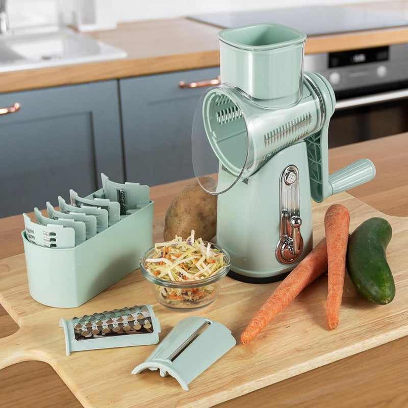 ChopEase | 5-in-1 Voedselhakker – Handmatige Groente- & Fruitmolen, Kaasrasp, Handheld Keukensnijder