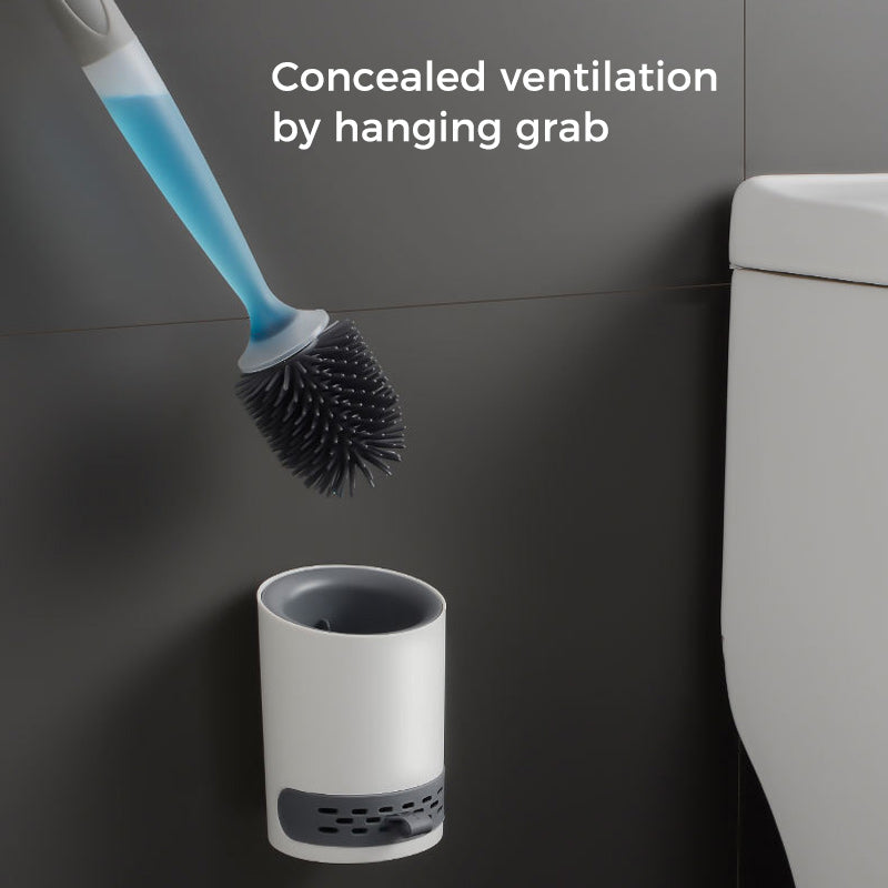 SaniBrush | Siliconen Toiletborstel met Navulbare Dispenserhendel voor Eenvoudige Reiniging & Hygiëne