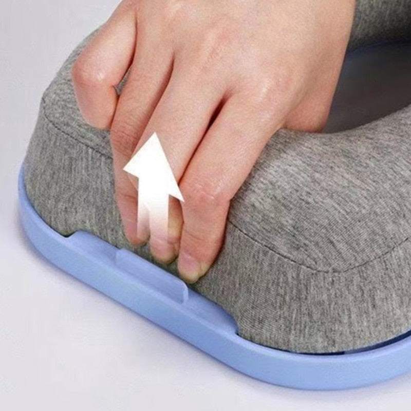 JetPillow | Verstelbaar opvouwbaar reiskussen – Comfortabele neksteun voor in het vliegtuig