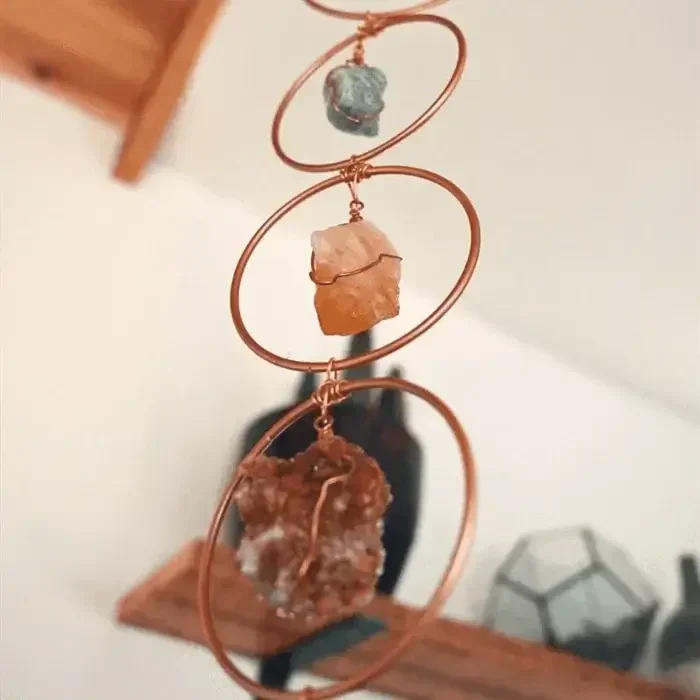 AuraCharm | 7 Chakra Hangend Ornament – Helende Kristallen Decoratie, Positieve Energie, Meditatie