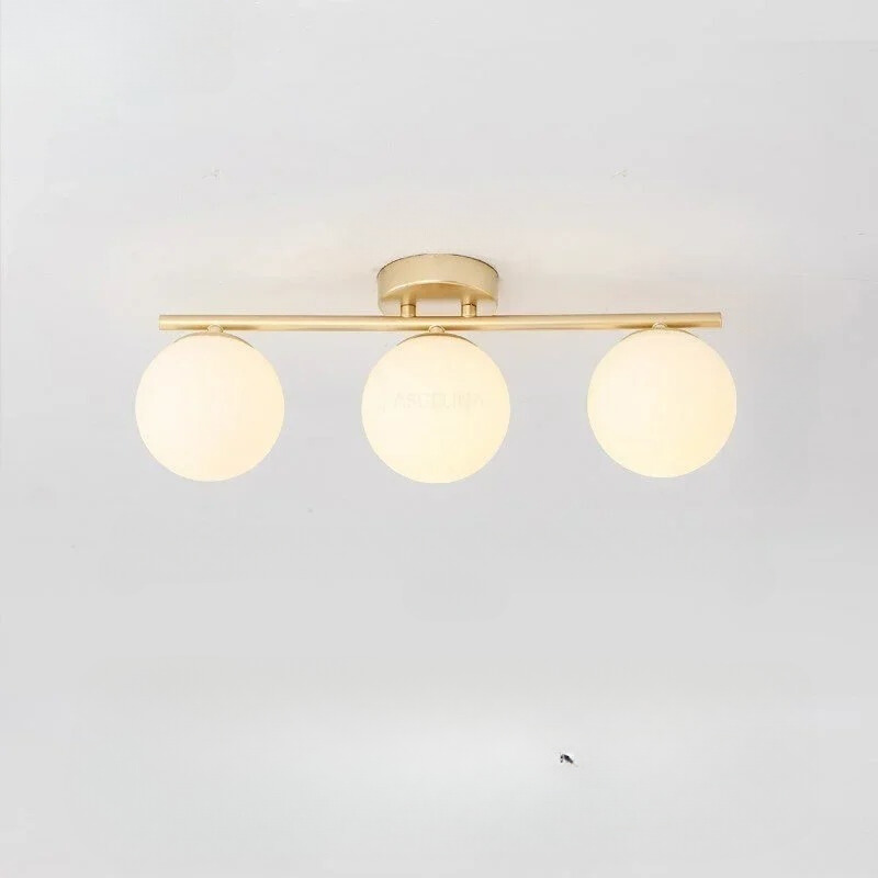 LumiSphere | LED glazen bol plafondlamp - Elegant Scandinavisch design, moderne witte hanglamp voor woonkamer, slaapkamer of keuken