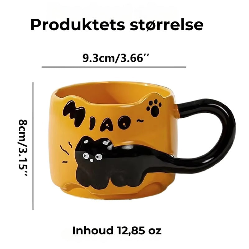 WhiskerStack | Stapelbare Keramische Kattenmokken - Schattige Koffie- & Theekopjes met Handvat