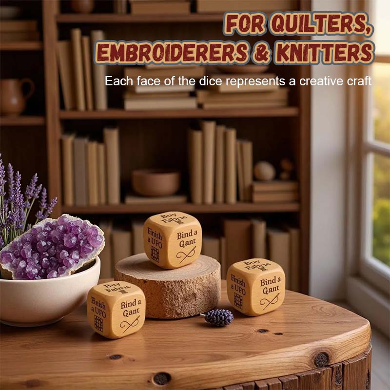 DeciDice | Creatieve patchwork-beslissingsdobbelstenen voor knutselen, naaien, breien en bakken