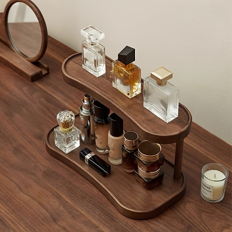 Shelfora | Houten opbergrek met 2 niveaus – Minimalistische opbergruimte voor badkamer, aanrecht