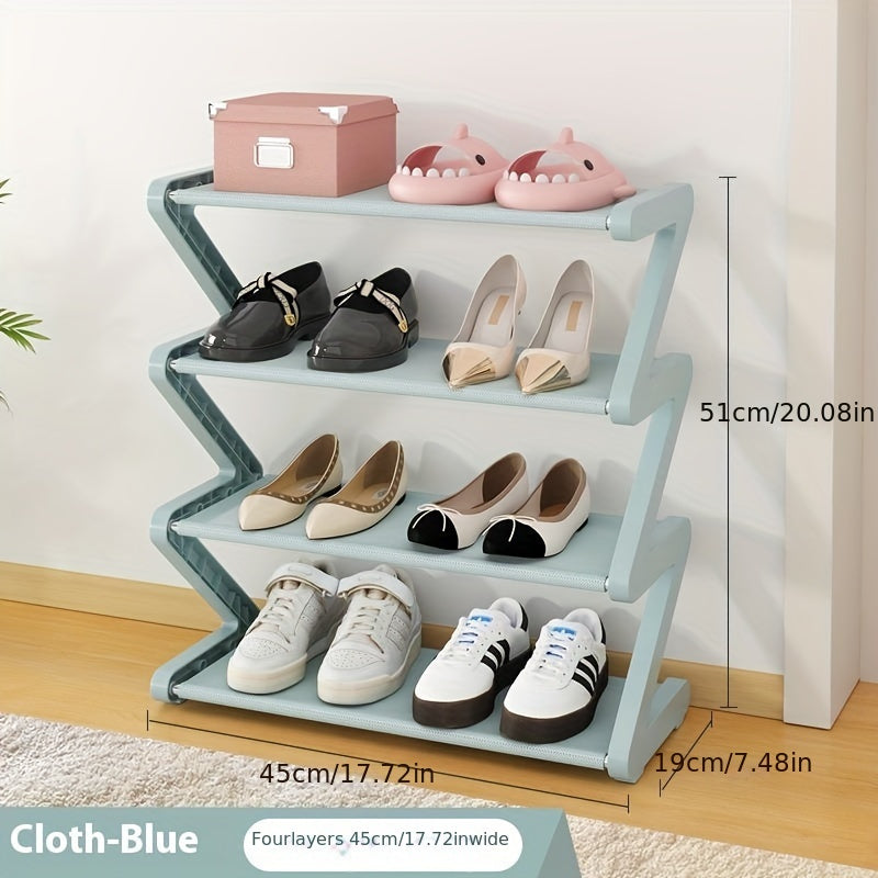 ZivoRack | 4-tier vrijstaand schoenenrek - Z-vormige stapelbare schoenen organisator