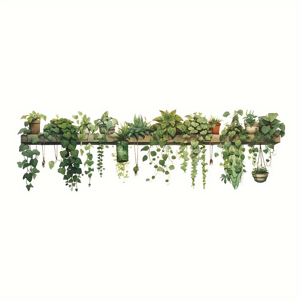 VerdeWall | Groene Planten Wandstickers – Hangende Mand PVC Wandstickers
