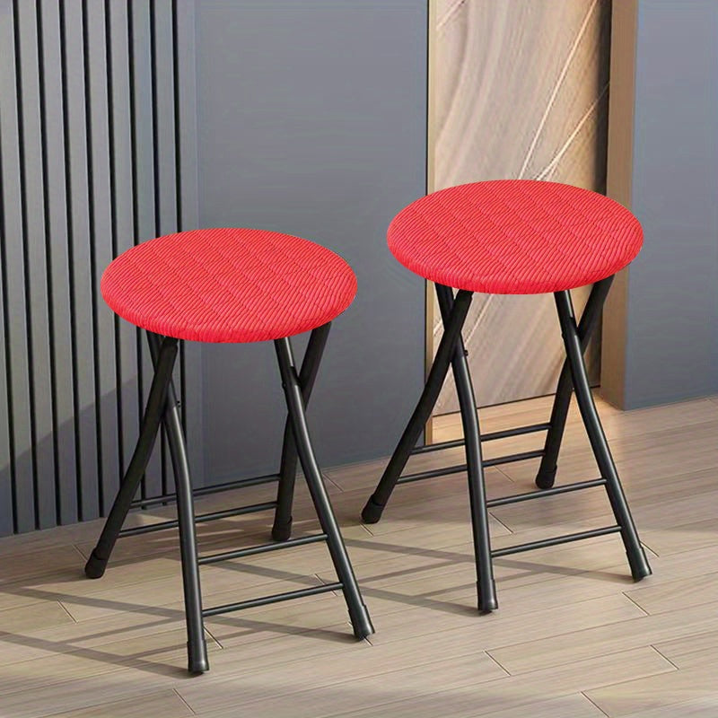 PlushFit | 2-delige Ronde Stoelzittingen Hoes – Dikke Gewatteerde Elastische Stoelhoezen, Beschermende Slipcovers