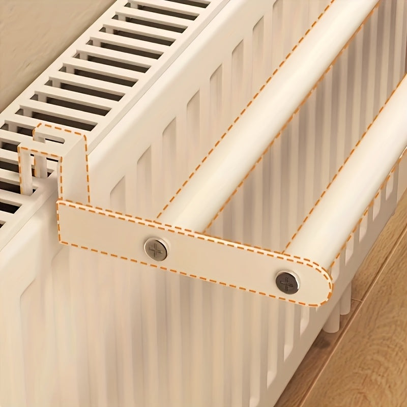 Hangerra | Metalen Radiator Droogrek met 2 Stangen voor Kleding, Sokken, Schoenen & Kleding