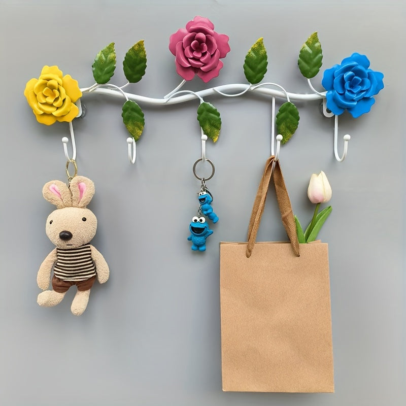 HookPetal | Creatieve IJzeren Rozen Wandhaken – Rustieke Decoratieve Haken