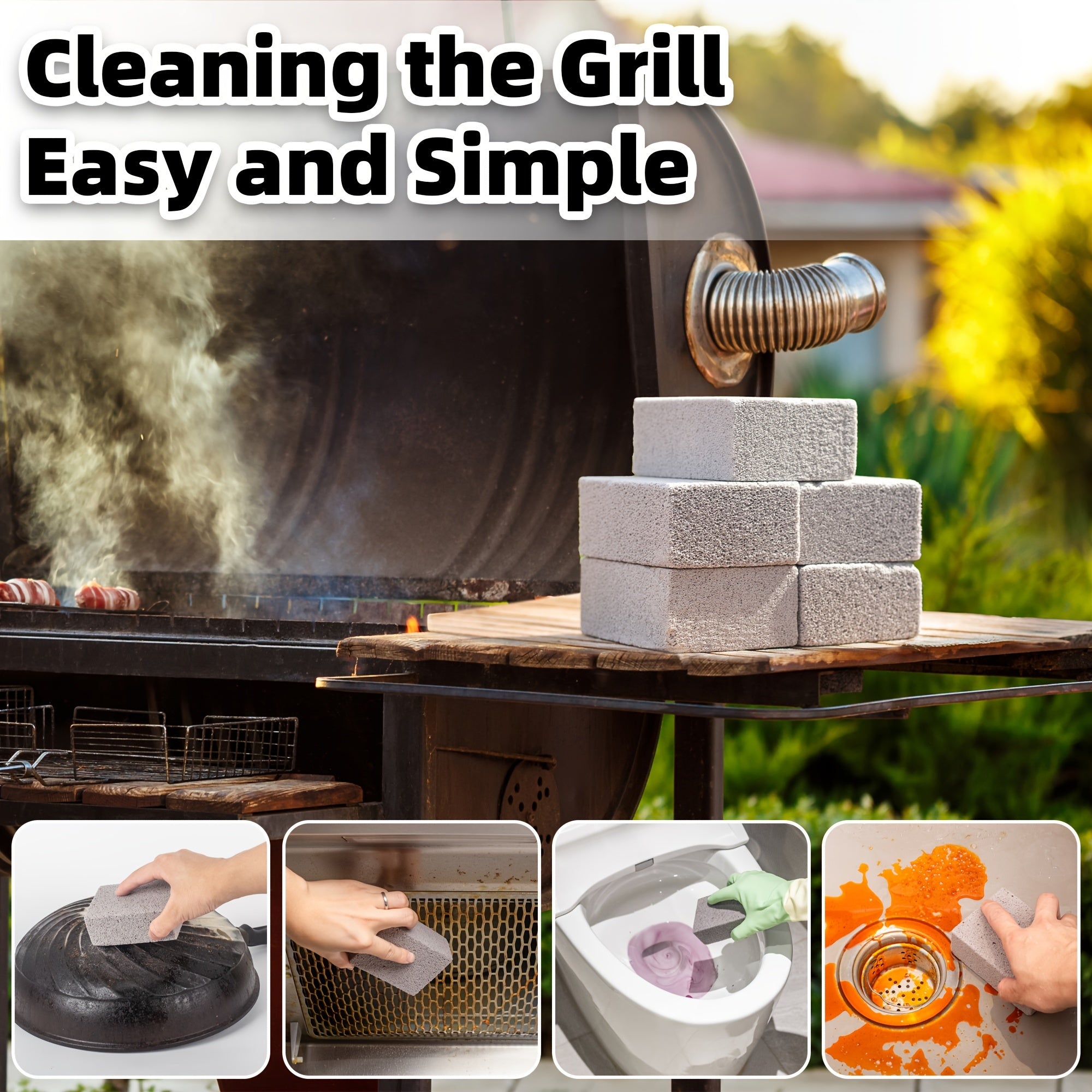 GrillBrick | BBQ-grillreinigingssteen – Puimsteen voor buitenkeuken