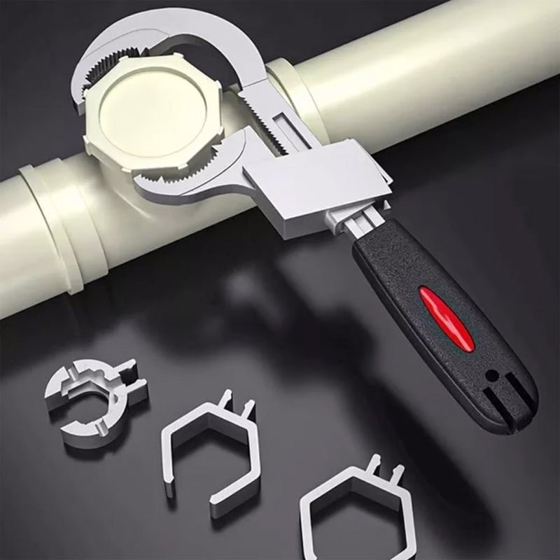 Lumifix | Multifunctionele badkamersleutelset – aluminiumlegering, ergonomisch, verstelbaar, duurzaam voor leidingen