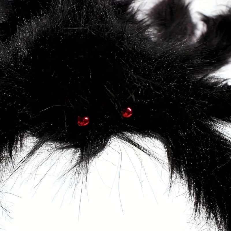 WebCreeper | 2pcs 50cm Giant Spider with Web – Outdoor Halloween Decorations Set, Scary Party Props & Creepy Yard Ornaments