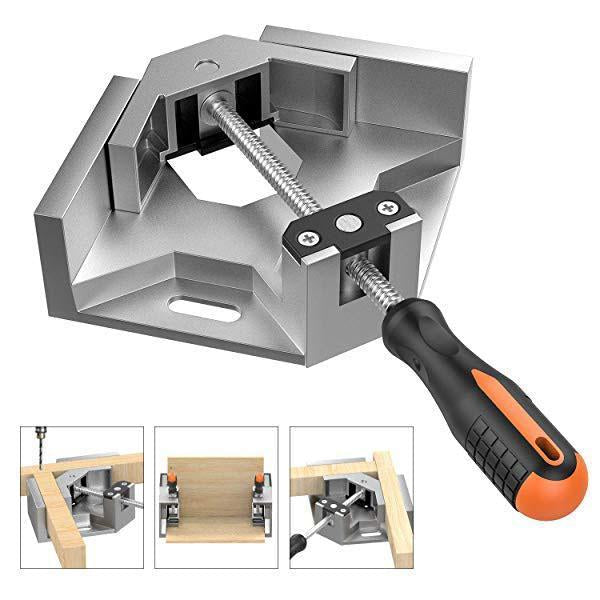 AxisClamp | 90° haakse klem – verstelbare houder voor hout, metaal en glas, aluminiumlegering
