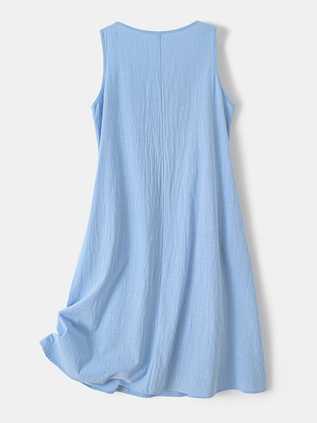 Teyla | Damesjurk met knopen – Effen, vestachtige, loszittende, casual midi-jurk