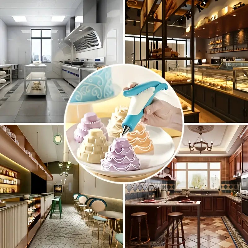 SweetStroke | Set met spuitpennen voor het decoreren van taarten – Ergonomische spuitpistool