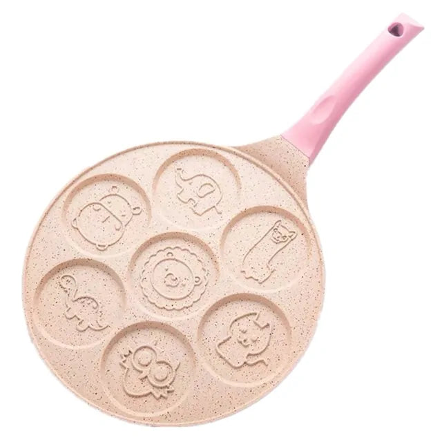 HappySkillet | Anti-aanbak ontbijtpan voor kinderen – Leuke eier- en pannenkoekenvorm voor kindermaaltijden