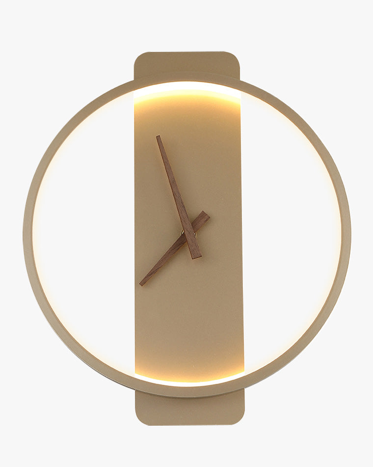 AuraTime | Moderne minimalistische decoratieve wandklok met led-licht