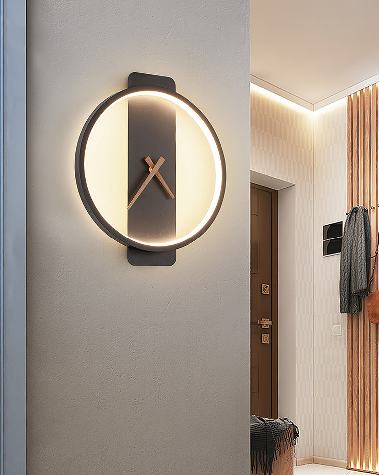 AuraTime | Moderne minimalistische decoratieve wandklok met led-licht