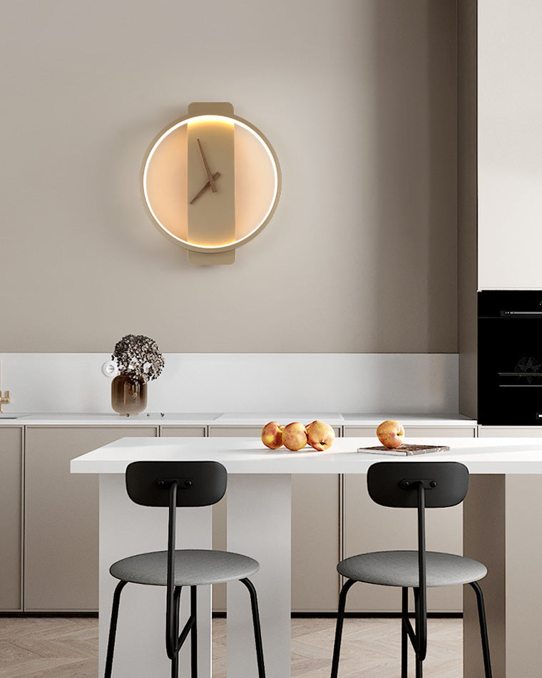 AuraTime | Moderne minimalistische decoratieve wandklok met led-licht