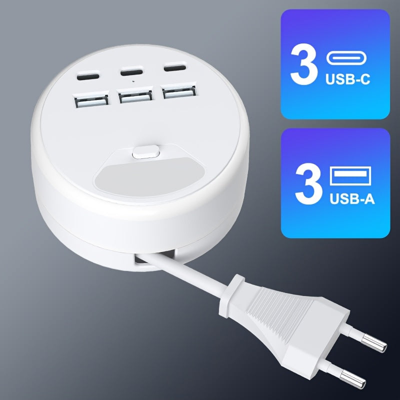 PlugMate | Multifunctionele stekkerdoos & USB-oplader – verlengsnoer van 1,2 m