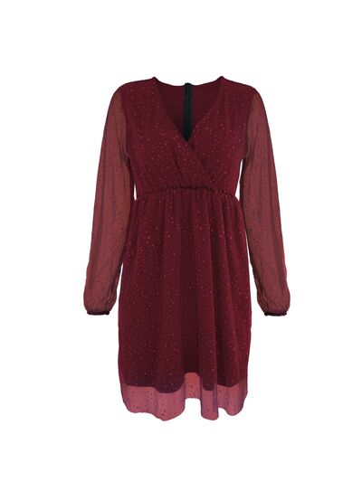 Lysaria |Dames mini jurk met ballonmouwen – Korte jurk met pofmouwen