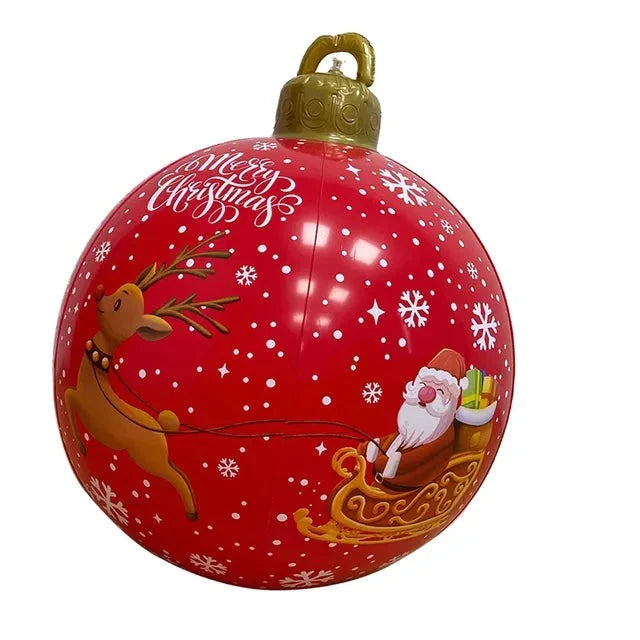 MerryOrb | Opblaasbare gigantische kerstbalversiering – Kerstversiering voor binnen en buiten