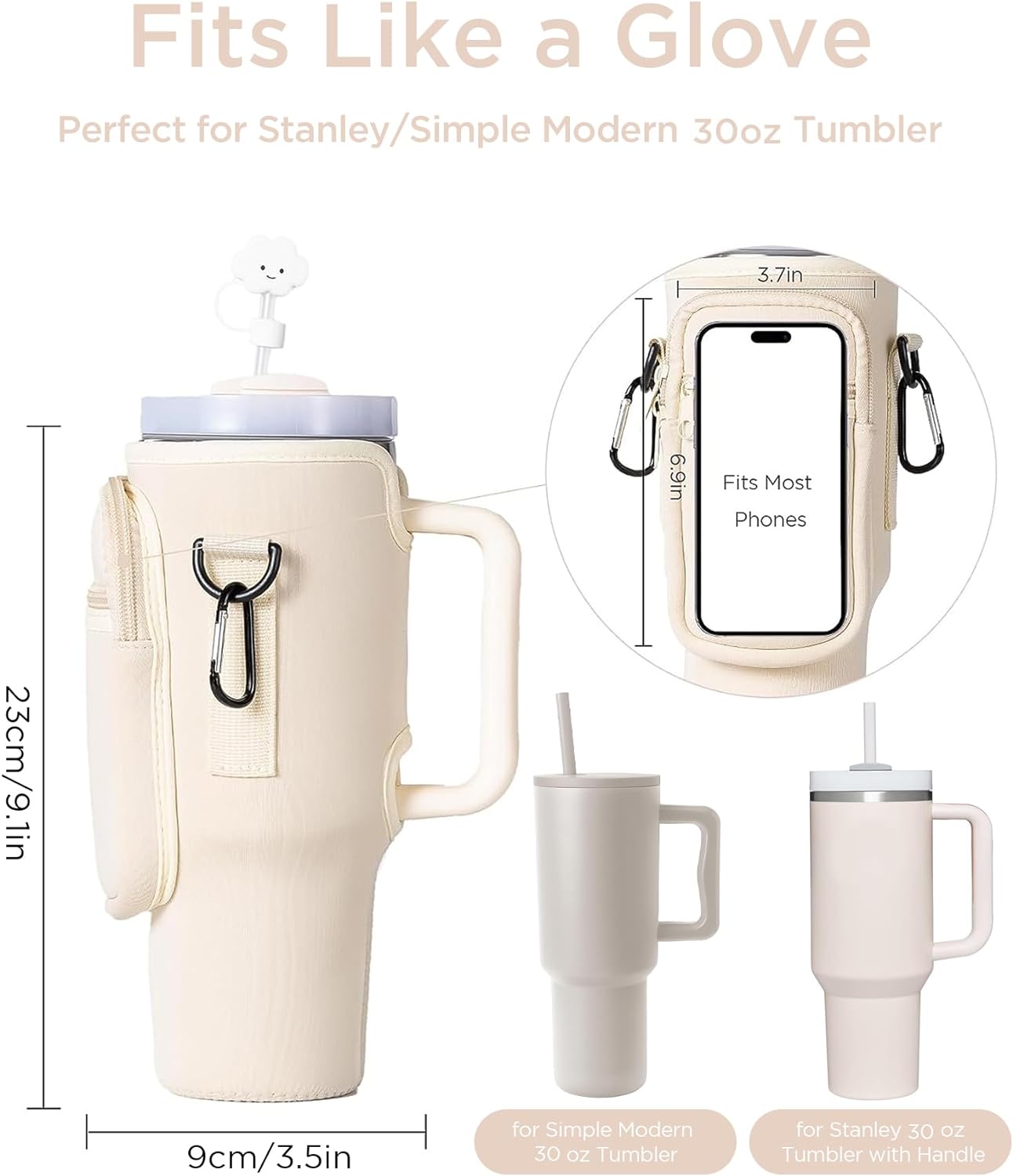 TumblerPod | Bekerhouder voor Stanley Tumbler - Universele autohouder, morsbestendig, verstelbaar