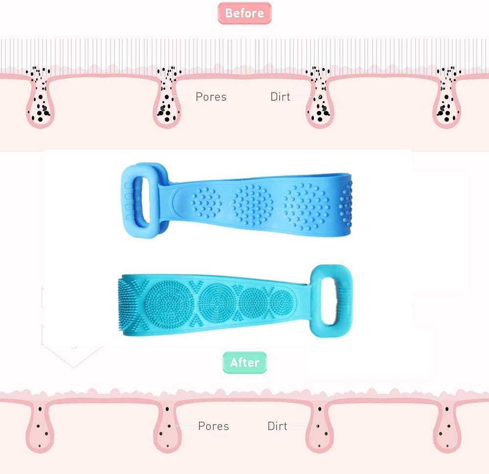 ExfoBand | Siliconen badriem lichaamsborstel & exfoliërende scrubber – Dubbelzijdig, diepreinigend