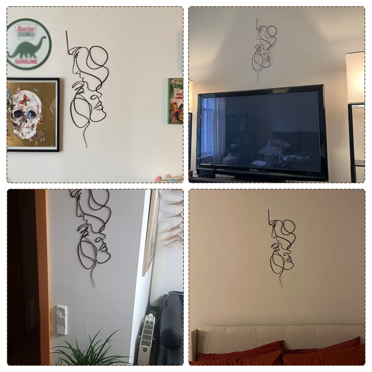 FerroFlow | 3D abstracte metalen wanddecoratie, minimalistische ijzeren sculptuur voor woonkamer