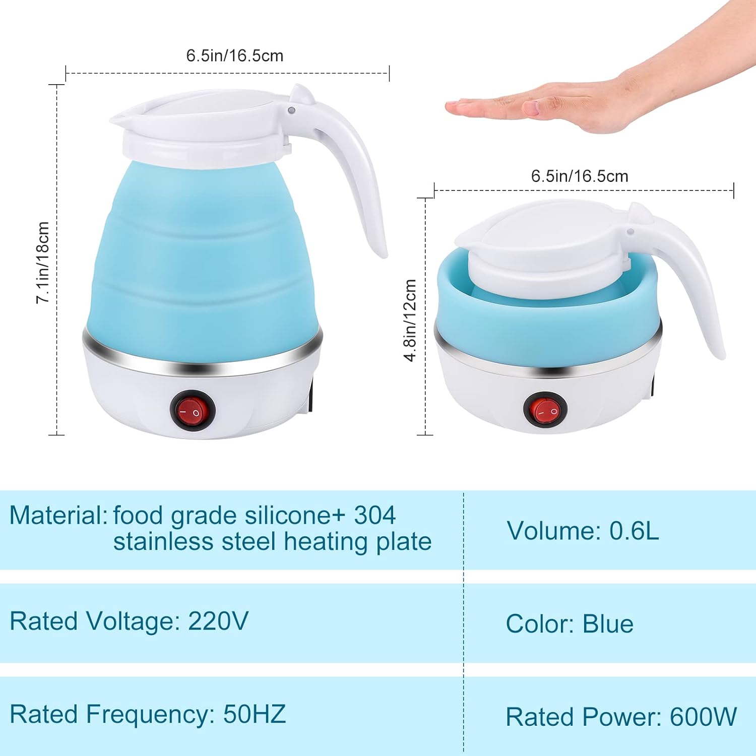 BrewPort | Opvouwbare reisketel – Draagbare waterkoker voor kamperen en reizen