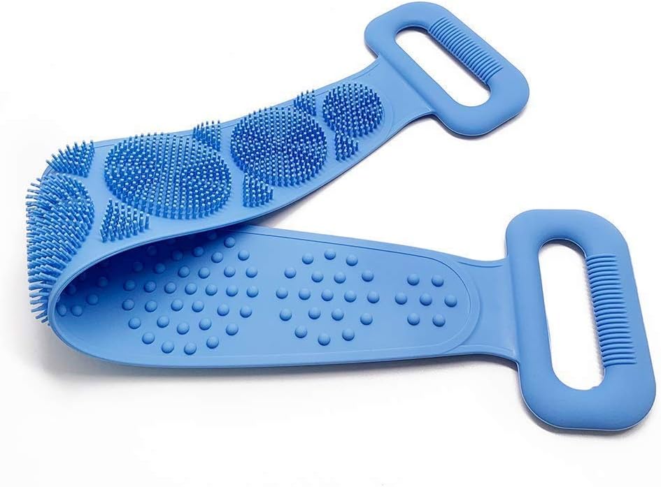 ExfoBand | Siliconen badriem lichaamsborstel & exfoliërende scrubber – Dubbelzijdig, diepreinigend