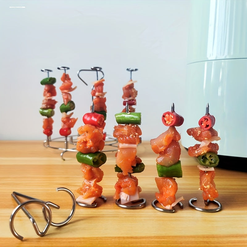 AirGrill | 10-stuks Roestvrijstalen Spiesen voor Air Fryer & Oven, Verticale BBQ Grillnaalden