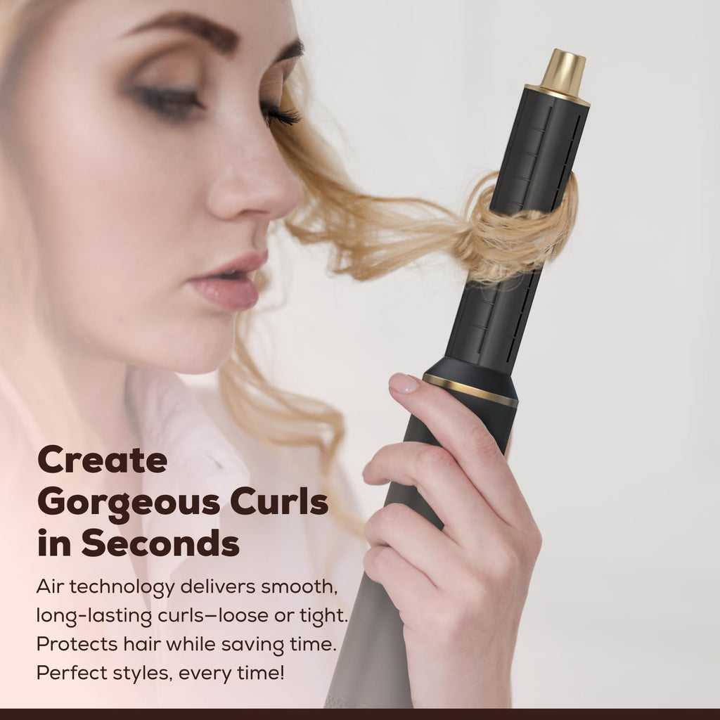 Curlix | Alles-in-één hetelucht-haarstyler – Verwisselbare föhn en borstel voor moeiteloos volume
