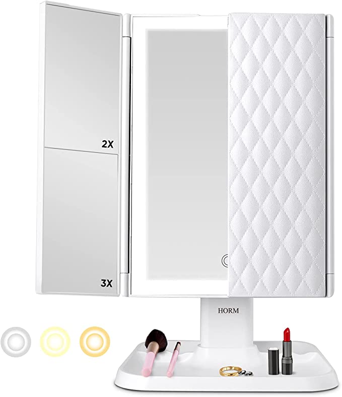 MirrorLuxe | LED make-upspiegel, instelbare verlichting en vergroting, ideaal voor nauwkeurige schoonheidsverzorging