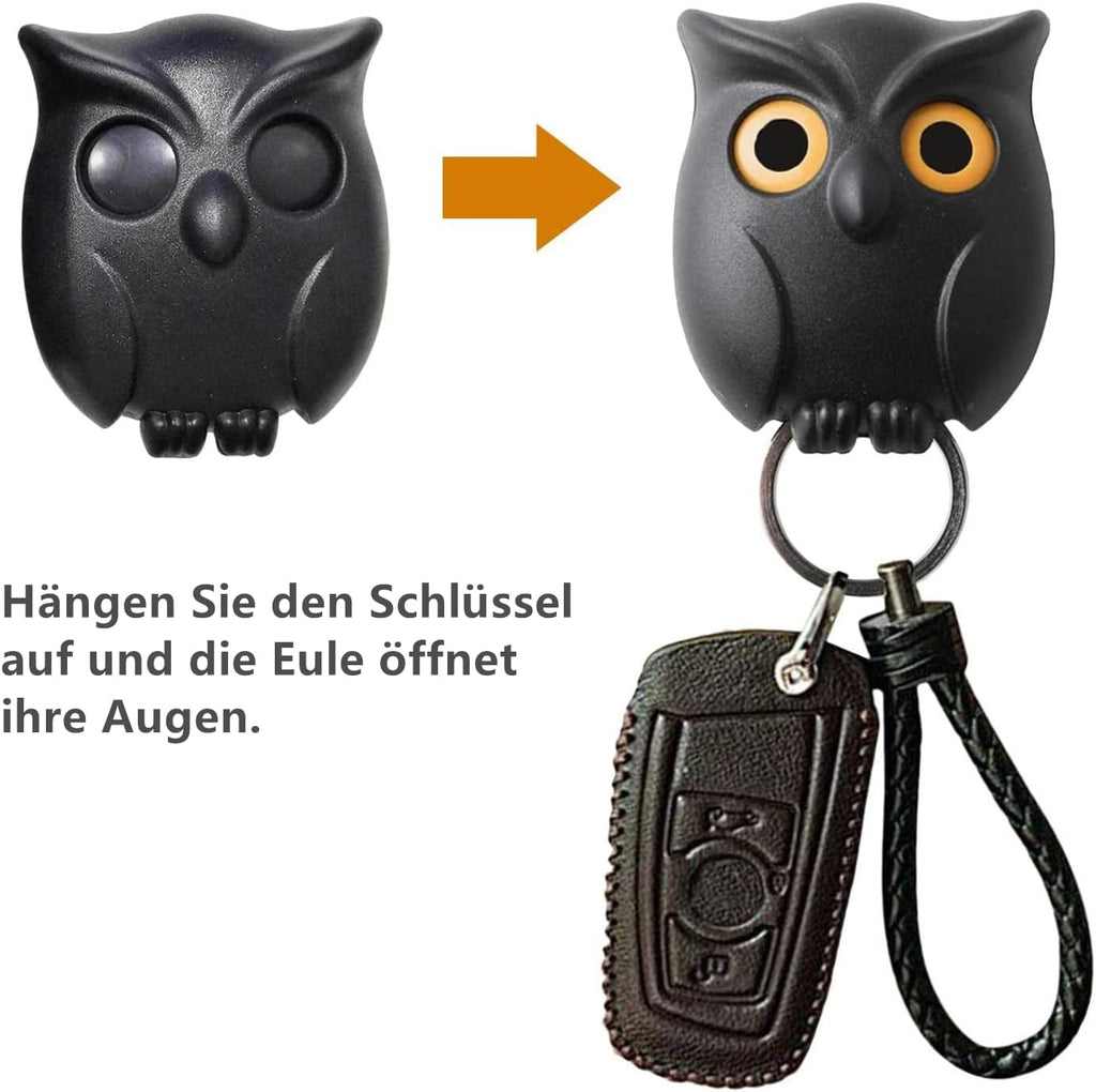 KeyHoot | Magnetische Nachtuil Muursleutelhanger - Schattig Uil Sleutelrekje, Grillig Huisdecor