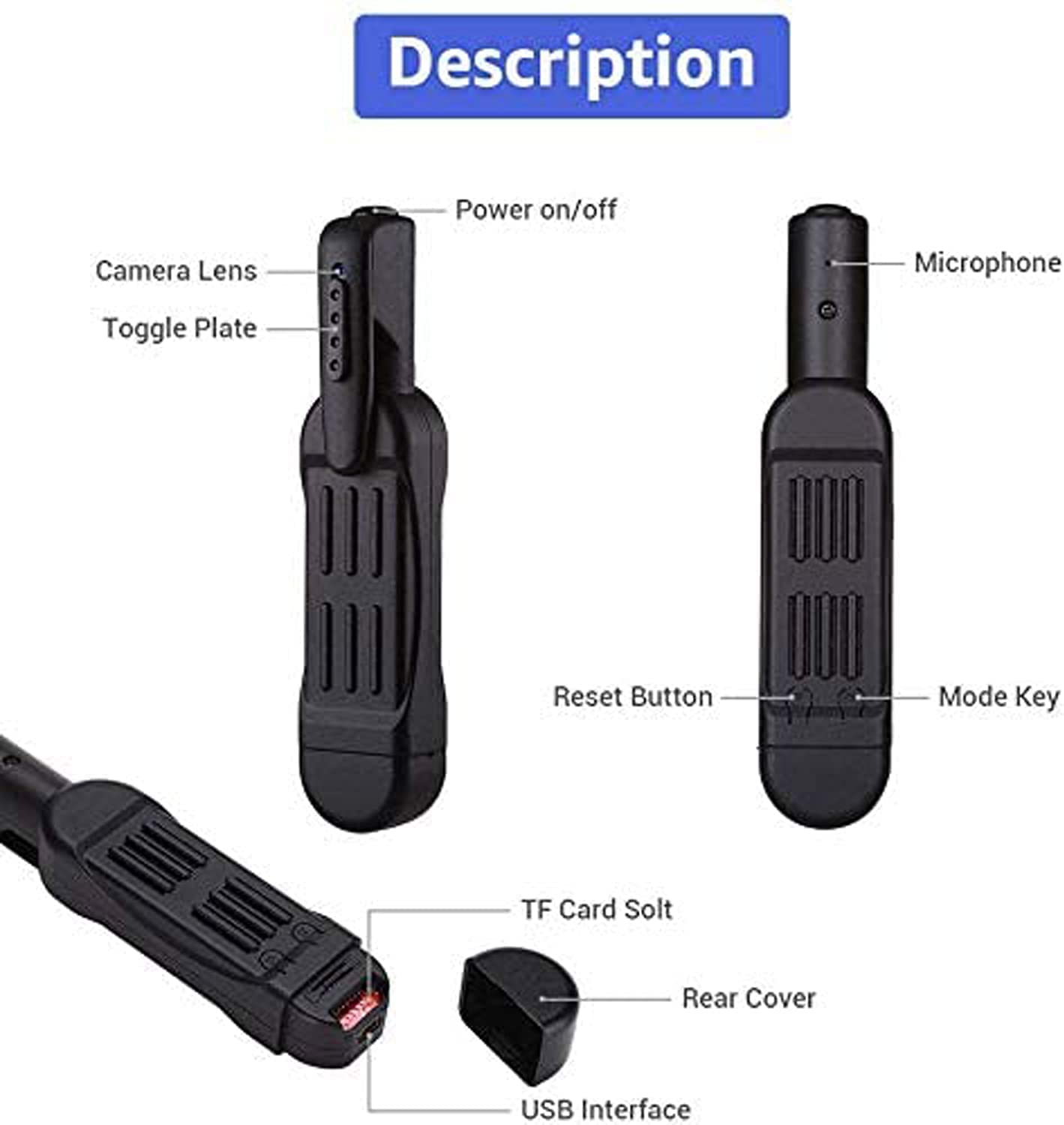 TinyLens | Compacte minicamera – Draagbare HD-video en foto's voor op reis