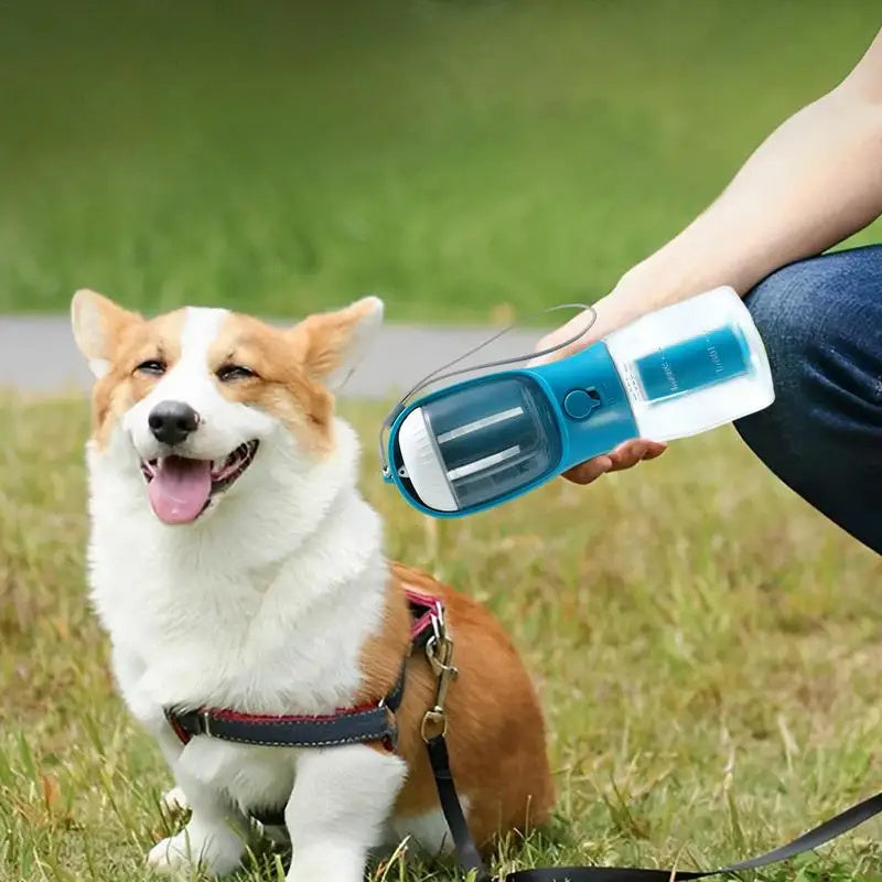 PupKit | 3-in-1 draagbare water-, voer- en afvalzak voor honden – Reisvriendelijke drinkbeker voor huisdieren