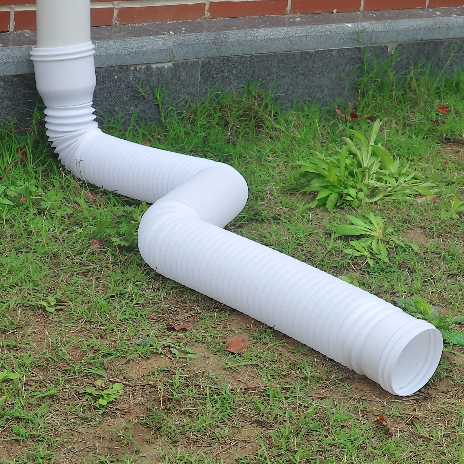 DrainStretch | Ronde regenpijpverlenging – Telescopische PE-regenwaterafvoerpijp, flexibele gootverbinding