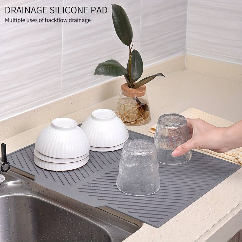 MatEase | Silicone Vaatdroogmat - Opvouwbaar, hittebestendig, multifunctionele keuken afdruipmat