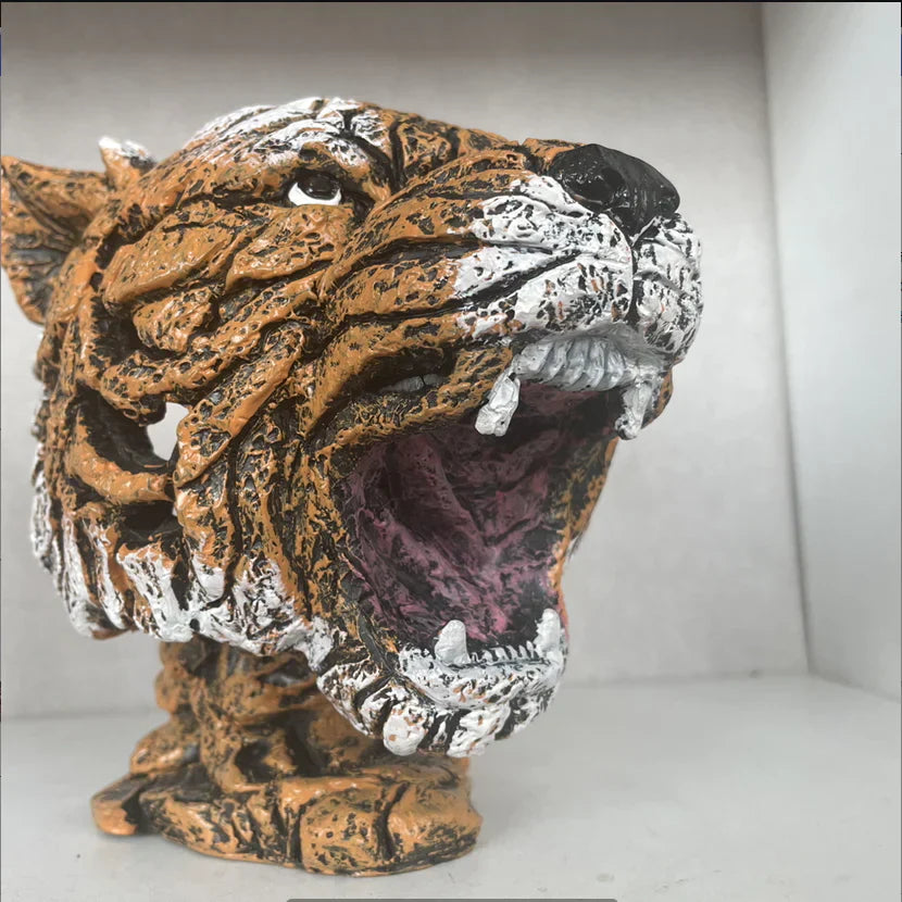 BeastCraft | 3D realistische dierenkop sculptuur van hars – Uniek decoratief beeldje voor woondecoratie en op kantoor