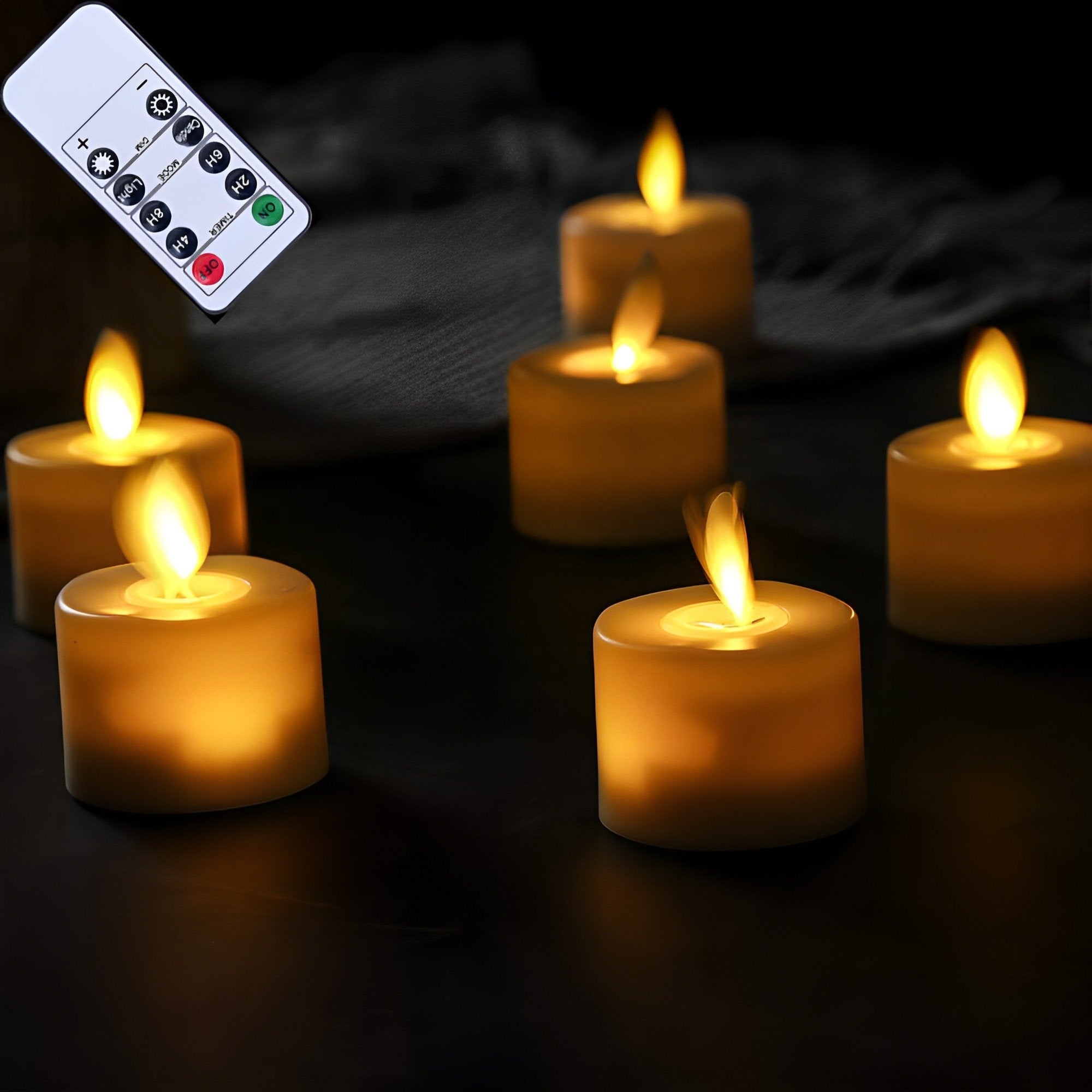 GlowWick | Elektronische theelichtkaars met realistische bewegende vlam – LED-kaars zonder lont voor thuis decoratie
