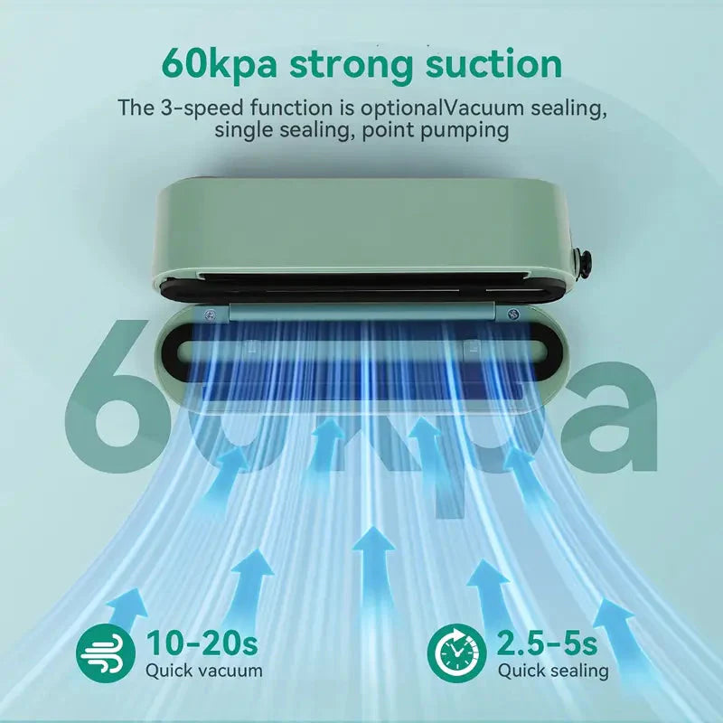 QuickZip | 2-in-1 Mini Draadloze Vacuümsealer & Pomp - Voedsel bewaren en versheid behouden